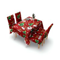 Tf - Juego Mantel Más 6 Fundas De Sillas Antimanchas Navideño 140X220 Cm 11