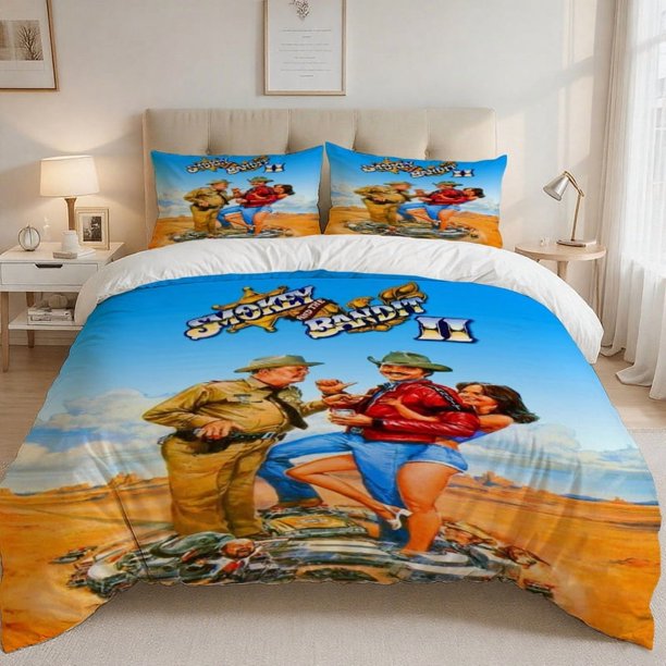 3pcs Smokey Bandit Adventure Theme Printed Polyester Bedding Set | Ideal for All Seasons