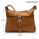 thumbnail image 3 of Cartera De Cuero Clémence Croosbody Café/marrón, 3 of 3