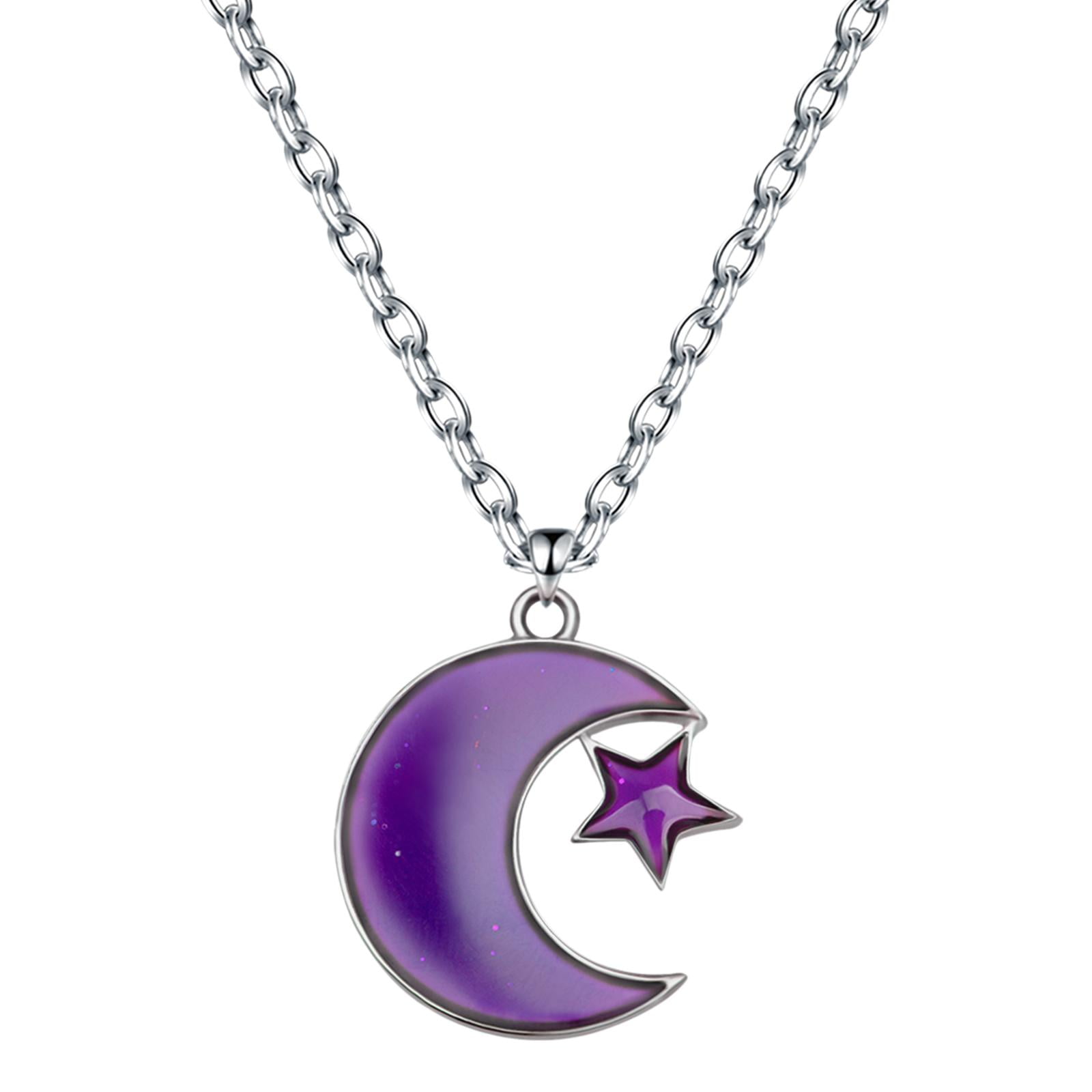 Magideal - Collar Cambiante De Tono Para Parejas, Amantes; Joyería Encantadora Personalizada Regalos Fiesta De Cumpleaños Favores Detección De Estado De Ánimo