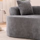 thumbnail image 3 of Crescent-shaped sofa, modern low-back design with deep cushions, featuring a self-inflating foam-filled three-seater sofa that requires no assembly.(Gray chenille fabric), 3 of 3