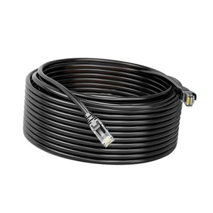 Bothyi - Cable Ethernet Cat6E Gigabit Fácil De Instalar Pvc Negro Para Estudio Oficina En Casa 20M