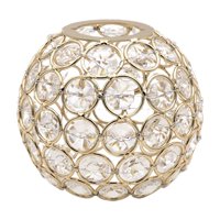 Ioensy - Pantalla De Cristal Lámpara De Lectura Para Fiestas Luz Colgante De Piso Luz De Techo Pantalla Dorada