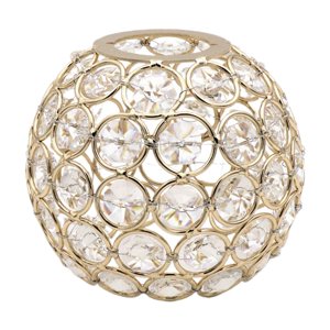 Ioensy - Pantalla De Cristal Lámpara De Lectura Para Fiestas Luz Colgante De Piso Luz De Techo Pantalla Dorada