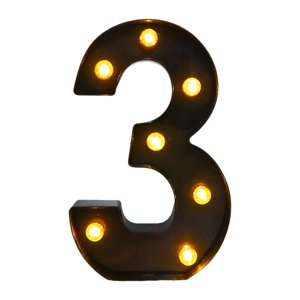 Magideal - Lámpara De Número De Marquesina Led Lámpara De Número De Marquesina Decoración De Dormitorio Decoración De Boda Luz De Señal De Número De Decoración 3 539 X 858 X 157 Pulgadas