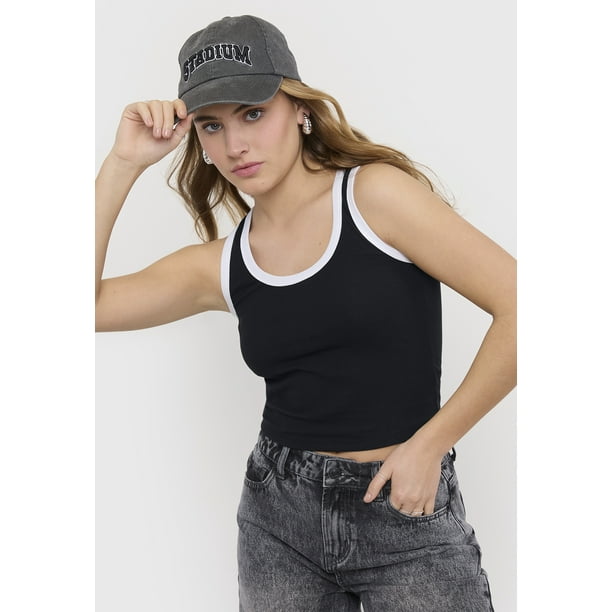 Polera Mujer Sin Mangas Regular Negro Corona