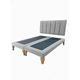 thumbnail image 2 of Cama King Lineal Gris Felpa, 2 of 3