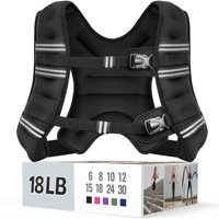 Chaleco Pesado Zeerun De 8 Kg Para Mujeres Y Hombres De 18 Libras, Color Negro