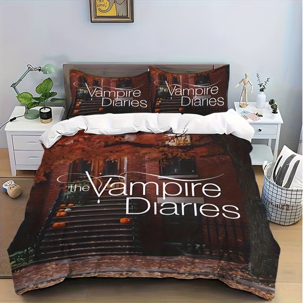 Hot TV The V-Vampires D-Diaries Fashion Printed Pattern 3pcs bedding