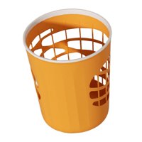 Magideal - Bote De Basura Interior, Cesta De Papel Para Baño, Bote De Basura Redondo Resistente, Bote De Basura, Para Baño, Dormitorio, Cocina, Inodoro, Lavadero Naranja