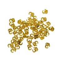 Magideal - 50X Yoga Om Cuentas Espaciadoras Cuentas Sueltas Diy Fabricación De Moda Artesanía Versátil Fabricación De Joyas Dijes Para Llavero Sombreros Suéteres