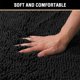 thumbnail image 3 of Juego de alfombras de baño H.VERSAILTEX, negras, supergruesas y suaves, 3 of 8