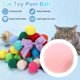 thumbnail image 4 of Uxcell 30 Piezas Juguete para Gato Bola de Pompones de Felpa Peluda 1.2" Rosa Rosado, 4 of 6