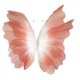 thumbnail image 4 of Mariposa De Gasa Artificial Con Base De Pie, Decoración De Mariposa Gigante DIY, Color Naranja, 4 of 5