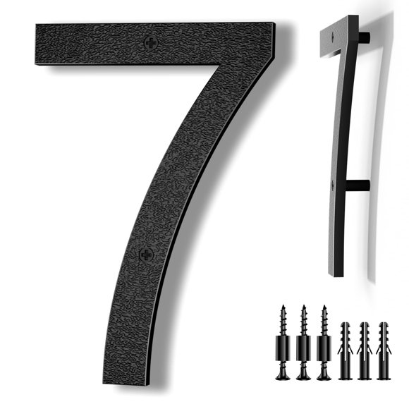 Números para casa IVERRA 20 cm negros de ABS flotantes para exterior