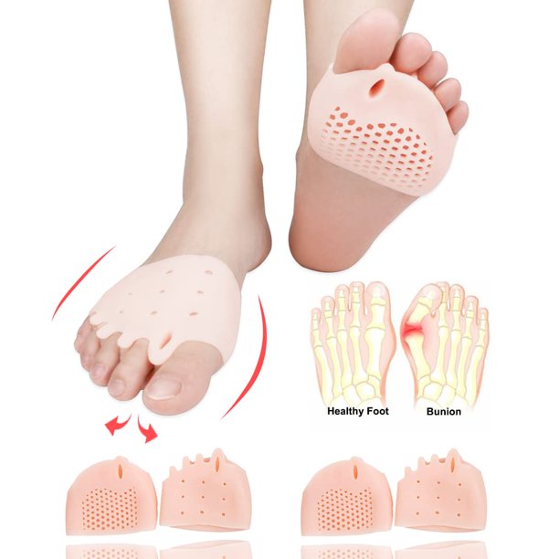 Almohadillas metatarsianas para el cuidado de los pies, separadores de dedos, corrector de juanetes