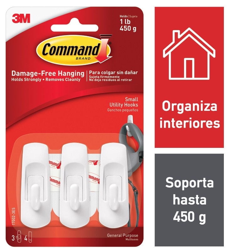 Ganchos Ovalados Pequeños 3 Unidades 1 Un Command