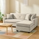 thumbnail image 1 of Sofá L Intercambiable New Sevilla Felpa Beige, 1 of 6