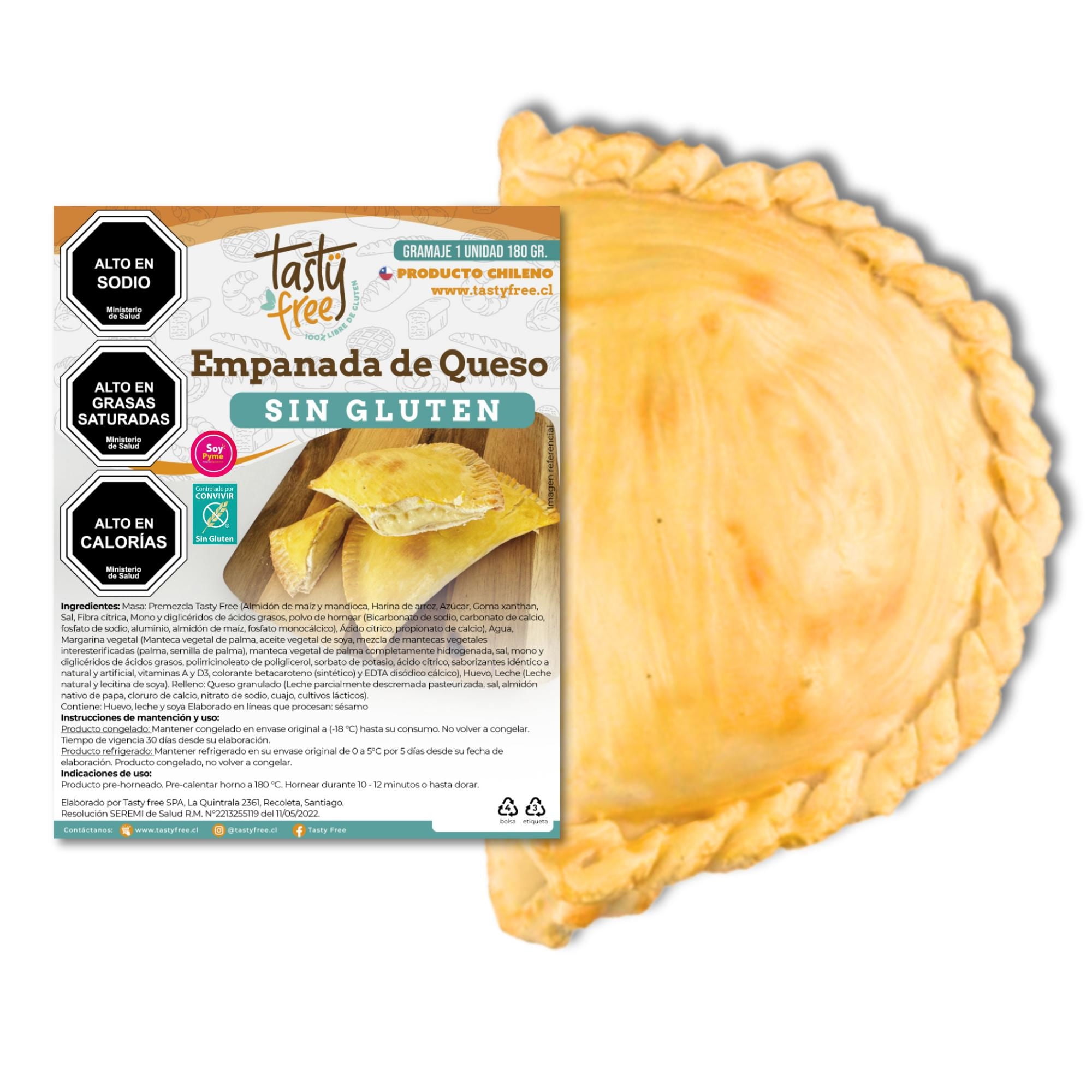 Empanada De Queso Sin Glúten 180 g Tasty Free