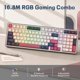 thumbnail image 4 of Set de teclado y ratón Redragon tri‑modo RGB beige, 4 of 9