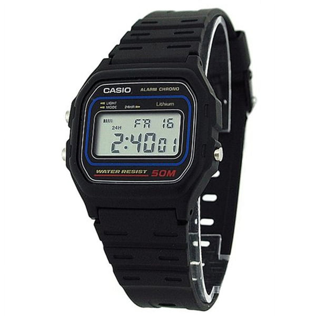 Casio - Reloj Deportivo Digital Classic, Alarma Diaria, Cronómetro - Modelo W59-1v, Para Hombre
