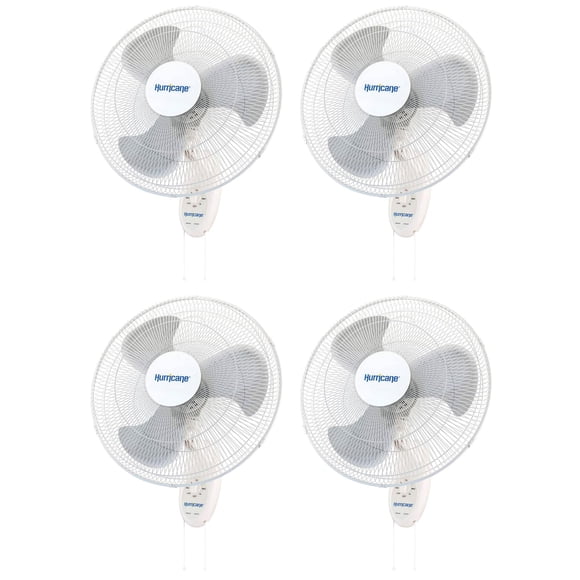 Ventilador Hurricane Supreme 18" Oscilante 3 Velocidades Blanco Paquete de 4