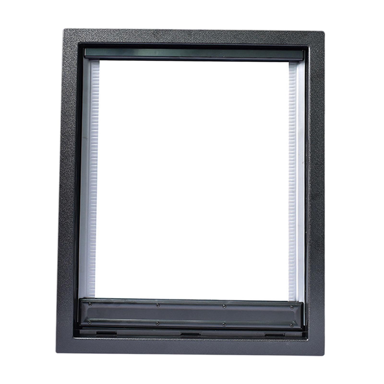 Ioensy - Puertas Con Solapa Para Perros Y Gatos De Primera Calidad, Puerta Pequeña Para Mascotas, Plástico Abs, Cachorros Transparentes, Xl, Color Negro