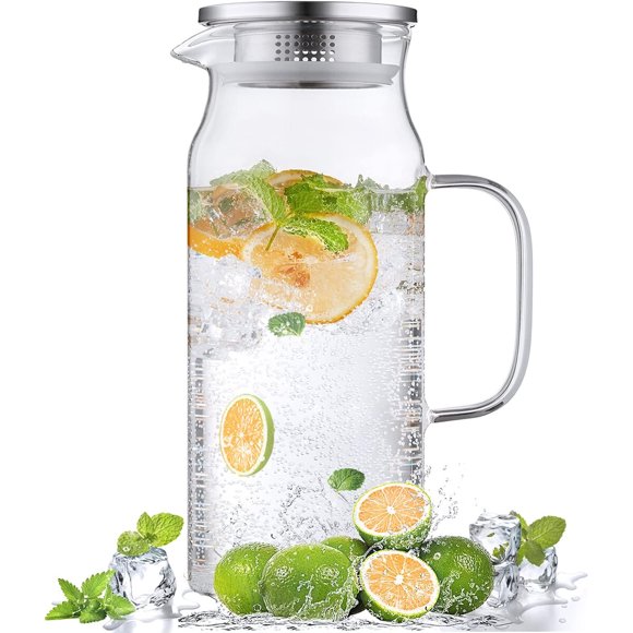 Jarra de Vidrio Bivvclaz de Borosilicato con Tapa