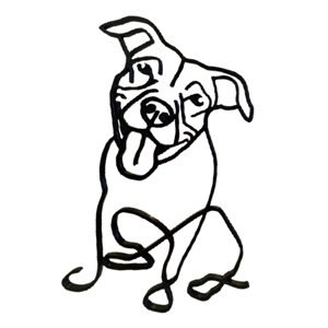 Bothyi - Perro Minimalista Esculturas Dormitorio Oficina Estantería Figuritas Decoración G