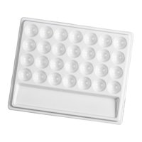 Magideal - Paleta De Pintura De Acuarela 28 Bandeja De Mezcla De Color Rectángulo De Cerámica Bien Imitación Para Profesionales Coloración De Artistas De Acuarel Sin Tapa