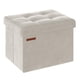 thumbnail image 1 of Reposapiés Plegable Storage Ottoman 31 X 41 X 31 Cm Color Crema, 1 of 7