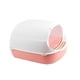 thumbnail image 2 of Caja De Arena Para Gatos Completamente Cerrada Para Animales Pequeños Conejo Orinal Desmontable Inodoro Base Rosa, 2 of 5