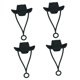 thumbnail image 4 of 4 Uds Sombrero De Vaquero Cubierta De Paja Linda Tapa Protectora De Paja Para Recuerdos De Fiesta Negro, 4 of 5