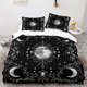 thumbnail image 1 of Moon Stars Starry Sky Gothic Theme Halloween Bedding Black Universe Constellation Patt, 1 of 1