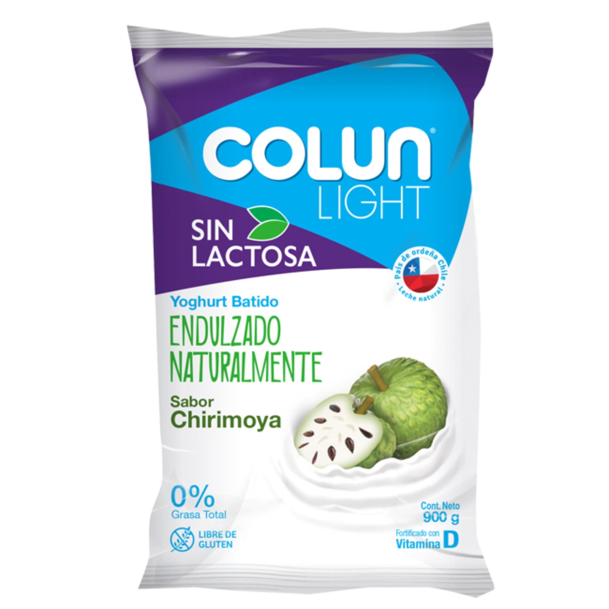 Yoghurt Sin Lactosa Chirimoya Bolsa 900 ml Colun