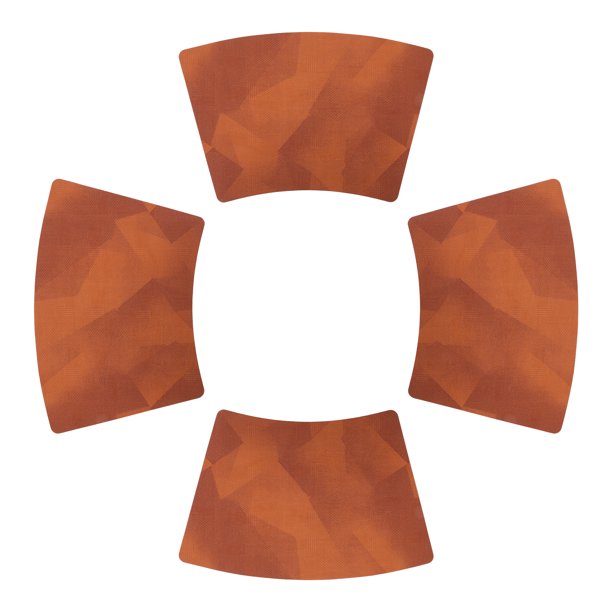 Juego de 4 Manteles Individuales en Cuña para Decoración de Mesa de Cocina y Comedor, Lavables y Resistentes al Calor, Marrón Caramelo, 17.7x11.8 pulgadas