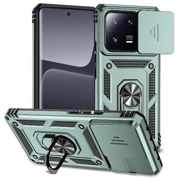 Funda Resistente Anillo Soporte Xiaomi 13 Pro Privacidad Cámara Montaje Magnético Verde