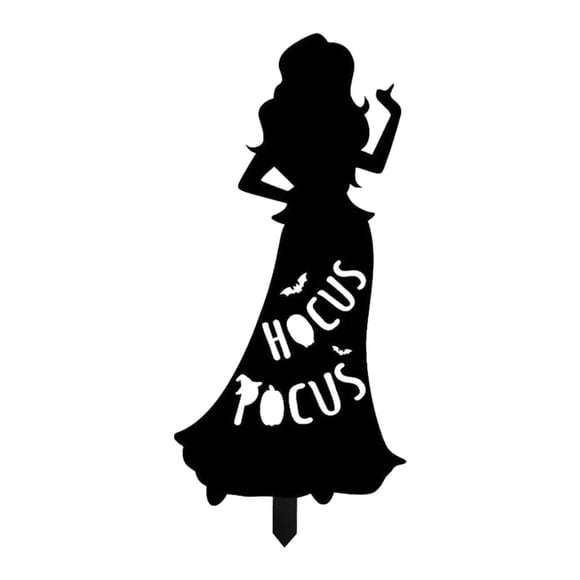 Letrero Acrílico Para Jardín Con Forma De Estaca De Bruja De Halloween Para Suministros De Fiesta Comunidades Hocus Pocus