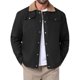 thumbnail image 1 of INSPIRE CHIC Chaqueta de Invierno para Hombre con Cuello, Botones Frontales, Forro de Felpa, Bolsillos, Chaqueta de Camionero S Negro, 1 of 6