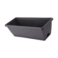 Magideal - Contenedor De La Ventana De Flores Decoración Del Hogar Planta De Flores Macetas De Vegetales Con Bandeja Para El Balcón De Balcón De Balcón De La Ven Negro