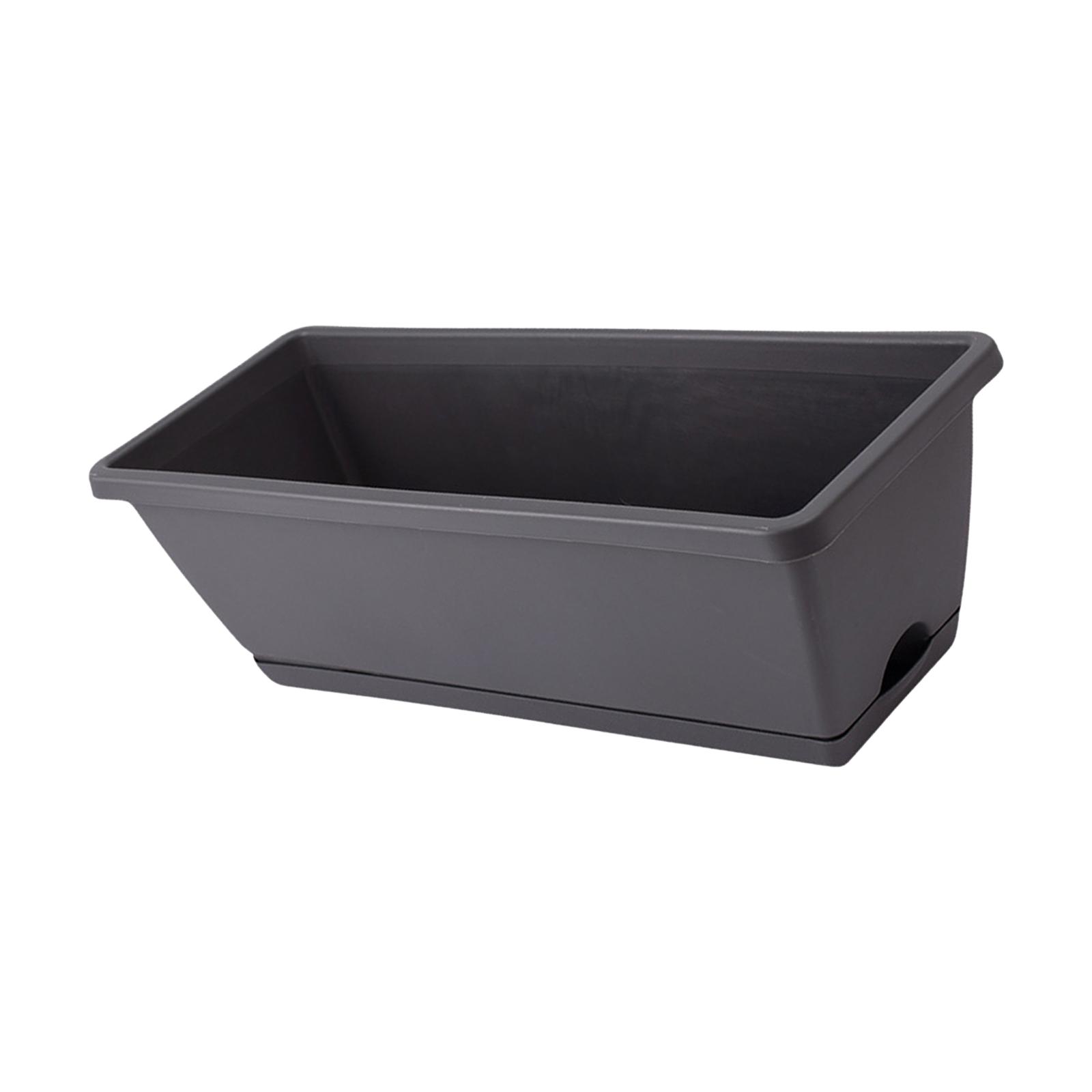 Magideal - Contenedor De La Ventana De Flores Decoración Del Hogar Planta De Flores Macetas De Vegetales Con Bandeja Para El Balcón De Balcón De Balcón De La Ven Negro