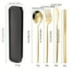 thumbnail image 2 of 5pcs/set, Cutlery, Coffee Spoon, Salad Fork, Steak Knife, Milk Spoon, Salad Fork, Meal Knife, Portable Chopsticks, Washable Dessert Spoon, Stainless Steel Flatware With Storage Box, Tableware For Rest, 2 of 5