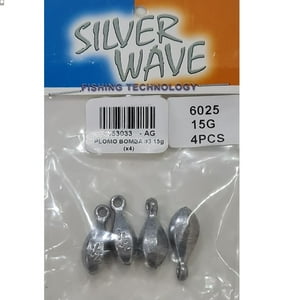 Silver Wave - Plomo De Pesca Bomba #3 15Grs 4Unidades