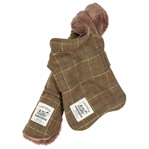 Juego De Chaquetas Para Perros Y Alfombrillas Para Mascotas Pet Life Touchdog Windowpane Plaid