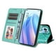 thumbnail image 5 of Funda tipo cartera FOXDOCK para OPPO Reno 7 Pro 5G , diseño girasol en relieve, cuero PU, cierre magnético, soporte y tarjetero, 5 of 5