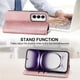 thumbnail image 4 of Funda Flip FOXDOCK para OPPO Reno 12 5G , Estilo Billetera con Diseño Rombo, Correa de Mano y Soporte, Uso Diario, 4 of 6