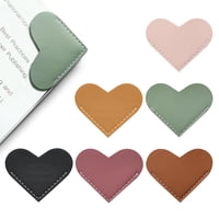 Marcador Winjeto Leather Heart, 6 Piezas, Para Lectura De Libros