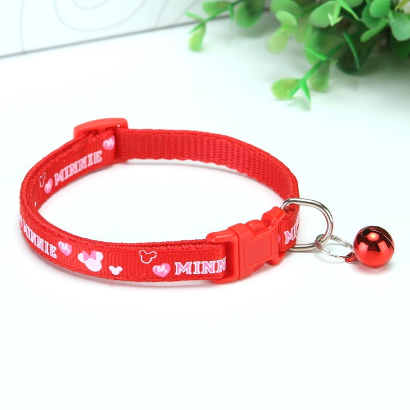 Genérico - Collar Minnie Con Cascabel Para Gatos Rojo