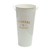 Magideal - Cubo De Flores De Hierro Container Floral Vintage Centro De Mesa Francés Jarrón De Flores Para Cafetería Gabinete De Porche De Granja De Restaurantes 40 Cm De Alto