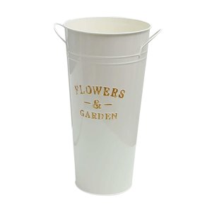 Magideal - Cubo De Flores De Hierro Container Floral Vintage Centro De Mesa Francés Jarrón De Flores Para Cafetería Gabinete De Porche De Granja De Restaurantes 40 Cm De Alto